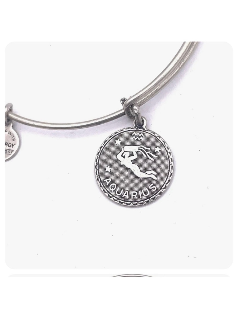 Alex & Ani- Aquarius Zodiac-Rafaelian Silver - Expandable Bangle Bracelet